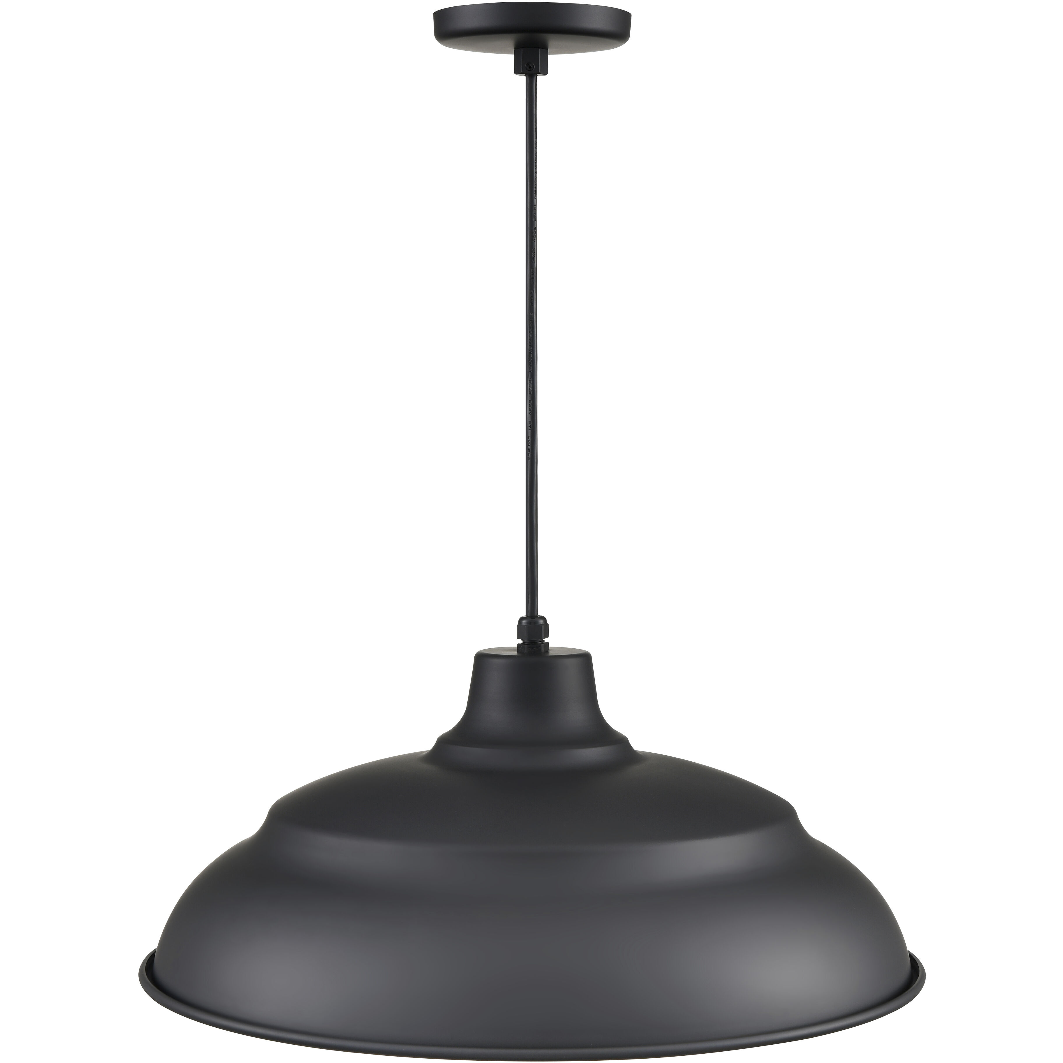 R Series 1 Light 20 inch Satin Black Outdoor Pendant